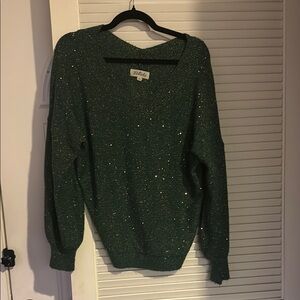 Glittery Green Sweater